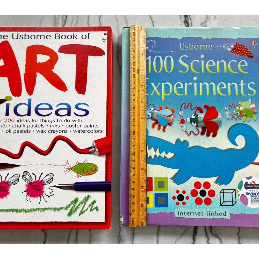 Usborne Book of Art Ideas and 100 Science Experiments Kids‎ Activity Book Set